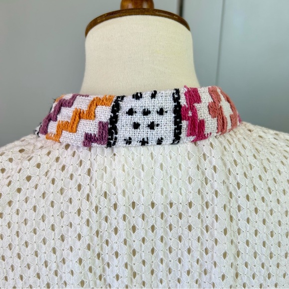 Maeve by Anthropologie Women's One Size Ivory Kimono Duster Open Front Cover Up - Picture 7 of 11